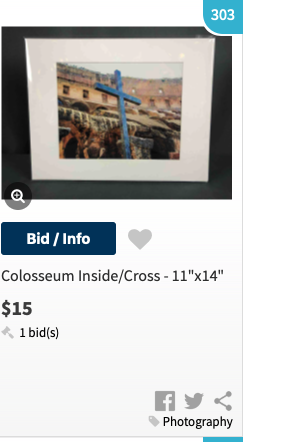 Catholic cross inside Roman Colusseum