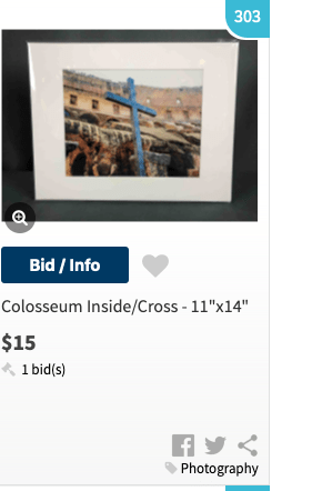 Catholic cross inside Roman Colusseum